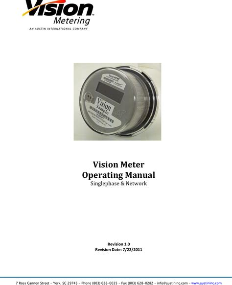 vision metering user manual